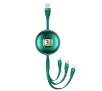 Kabel USAMS 3w1 USB do lightning/microUSB/USB-C 1m Zielony