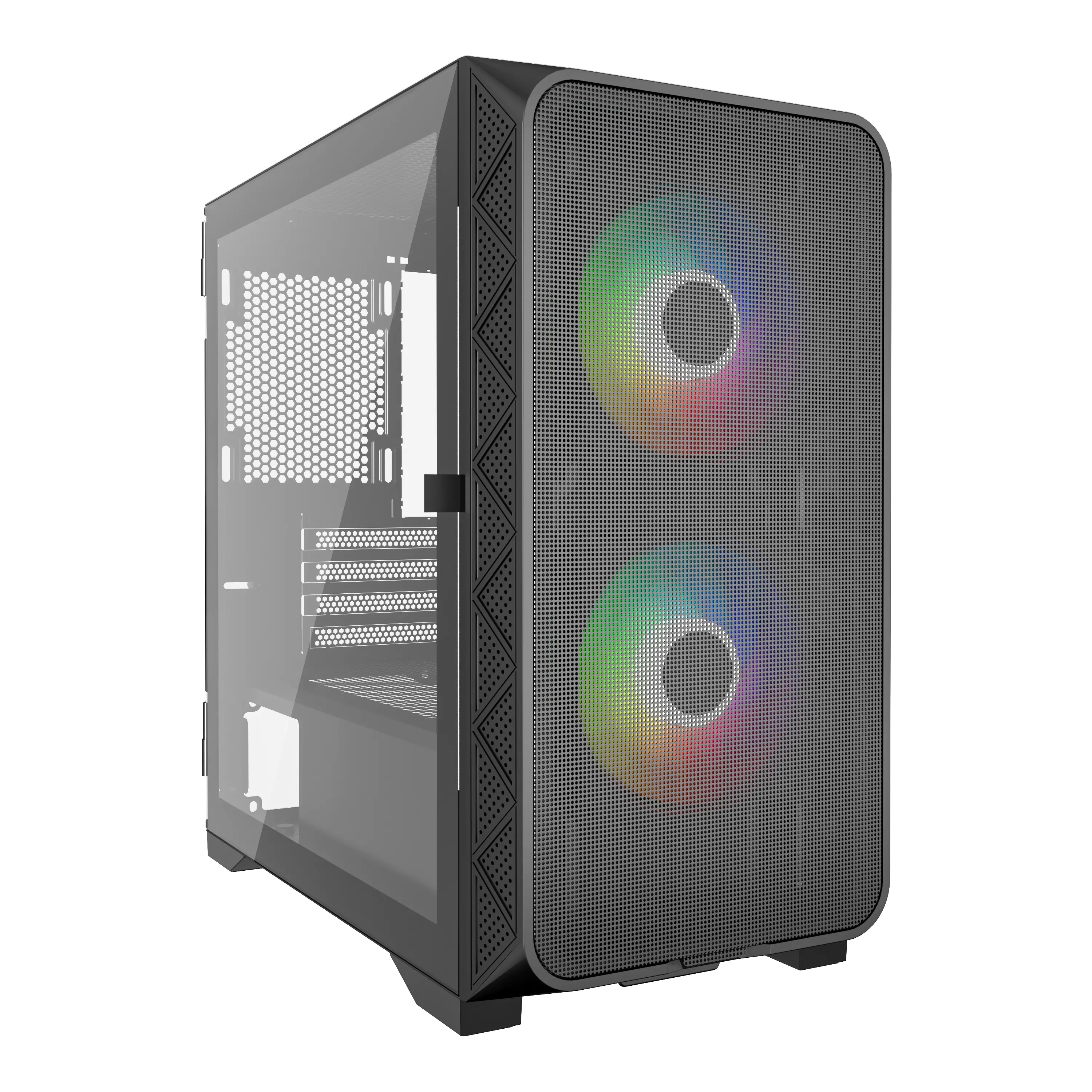 Obudowa Gembird Fornax MK200 Mesh ARGB Czarny