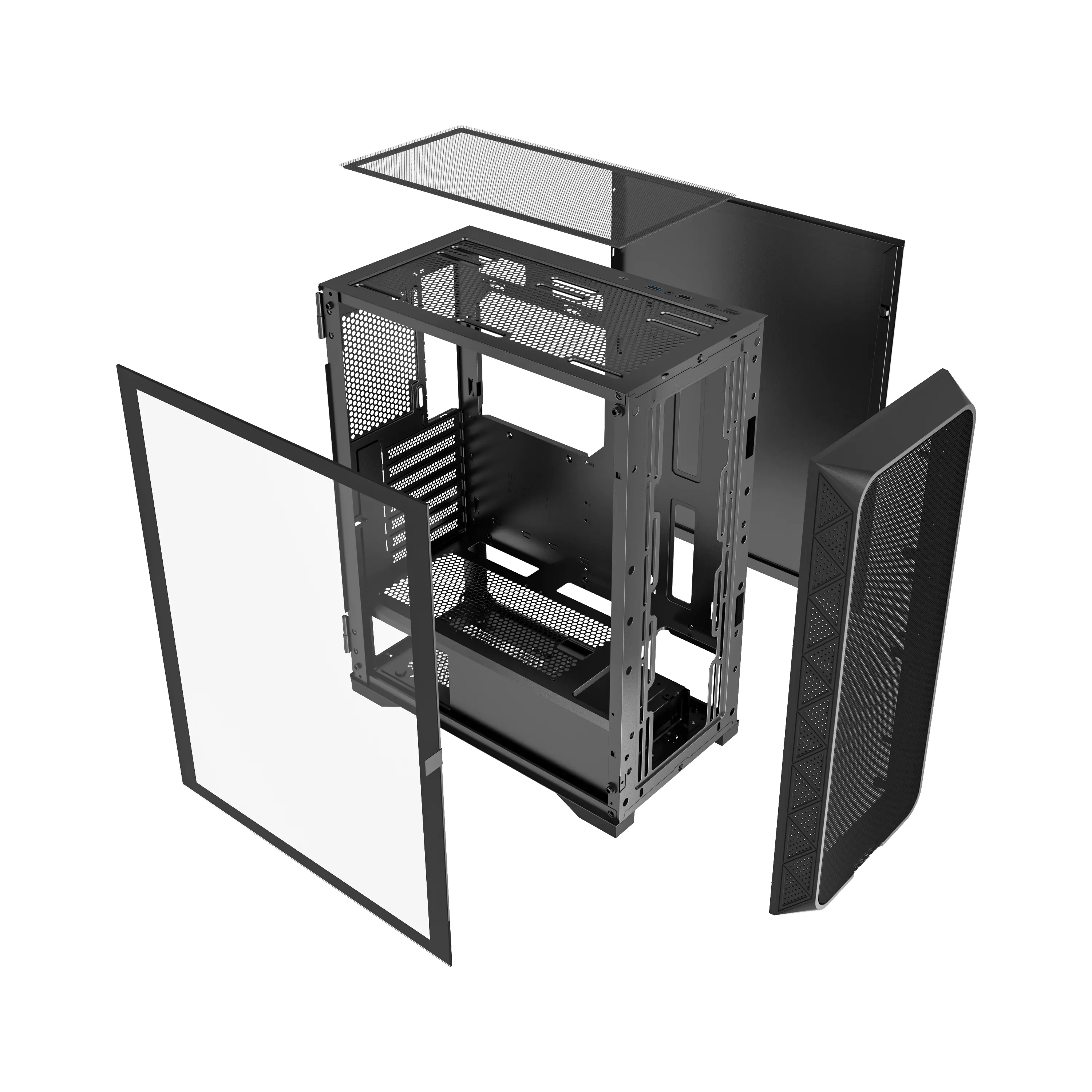 Obudowa Gembird Fornax M200 Mesh Czarny