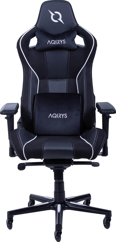 Fotel Aqirys Calypso Gamingowy do 160kg Skóra ECO Czarno-biały