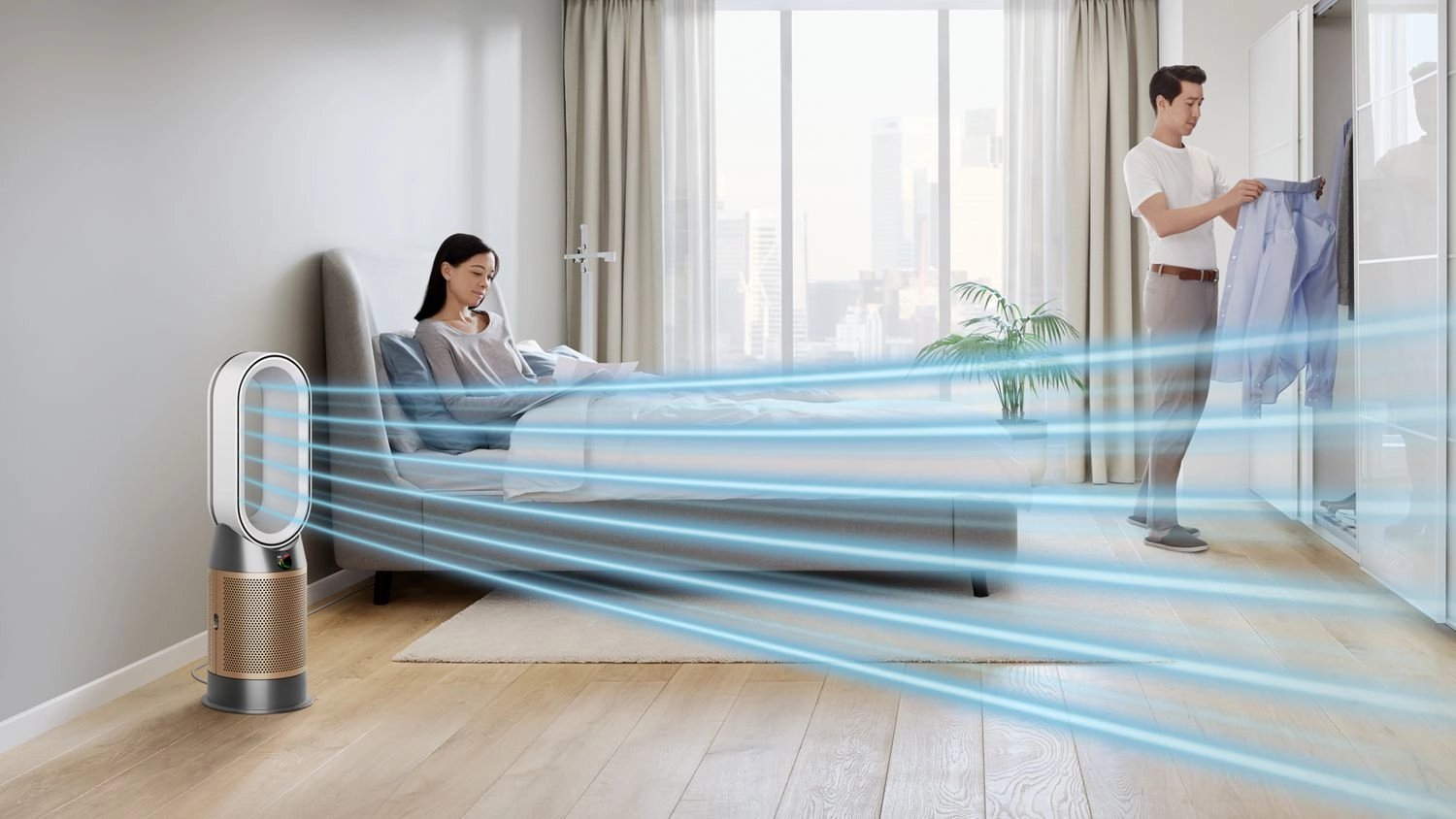 Oczyszczacz powietrza Dyson Purifier Hot+Cool Formaldehyde HP09 z funkcją ogrzewania i wentylatora