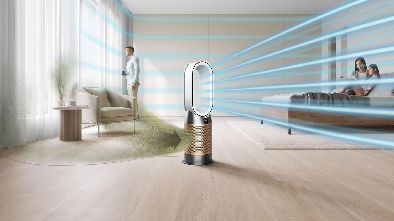 Oczyszczacz powietrza Dyson Purifier Hot+Cool Formaldehyde HP09 z funkcją ogrzewania i wentylatora