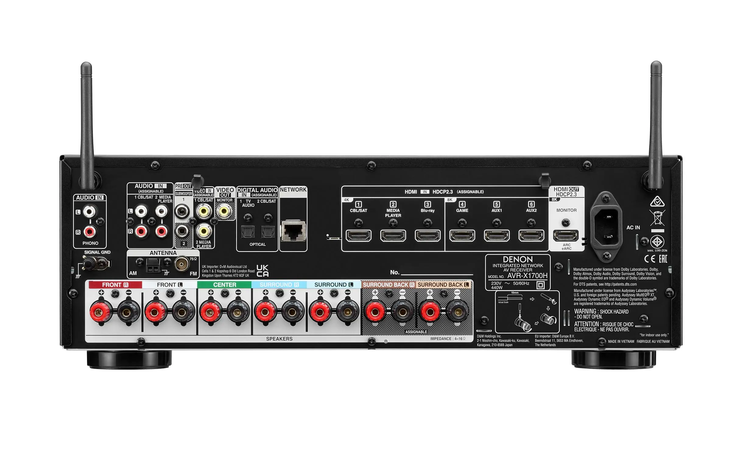 Zestaw kina Denon AVR-X1700H, Wilson Estrada 5.0 Ash Grey Szary
