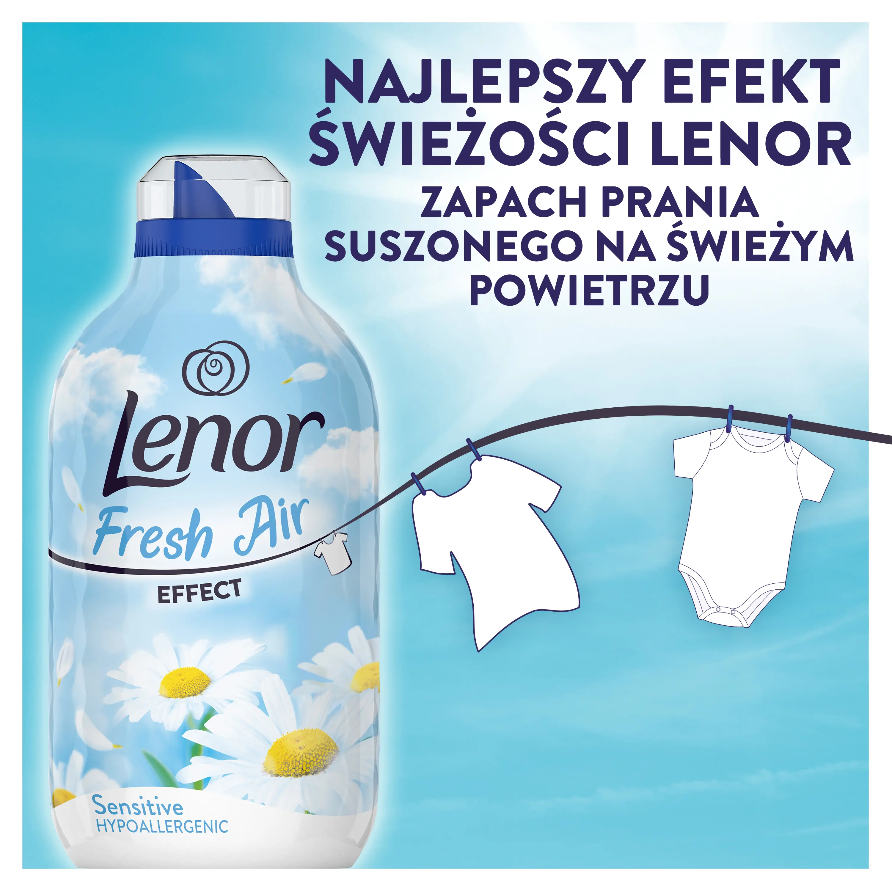 Płyn do płukania Lenor Fresh Air Effect Sensitive 55 prań 770ml