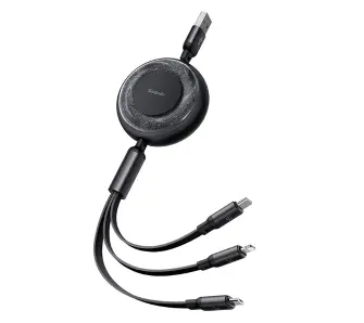 Kabel Mcdodo 3w1 USB-C do USB-C /Lightning/microUSB CA-3730 1,2m Czarny