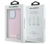 Etui Karl Lagerfeld FW Metal Plate MagSafe do iPhone 15 Pro Różowy
