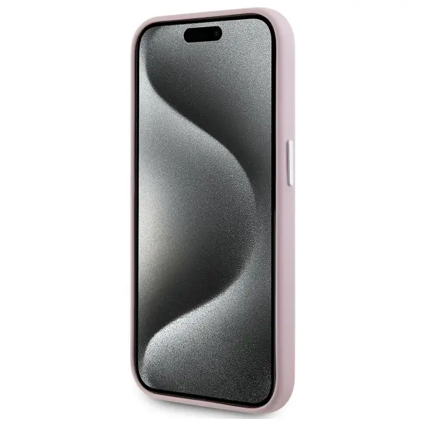 Etui Karl Lagerfeld FW Metal Plate MagSafe do iPhone 15 Pro Różowy