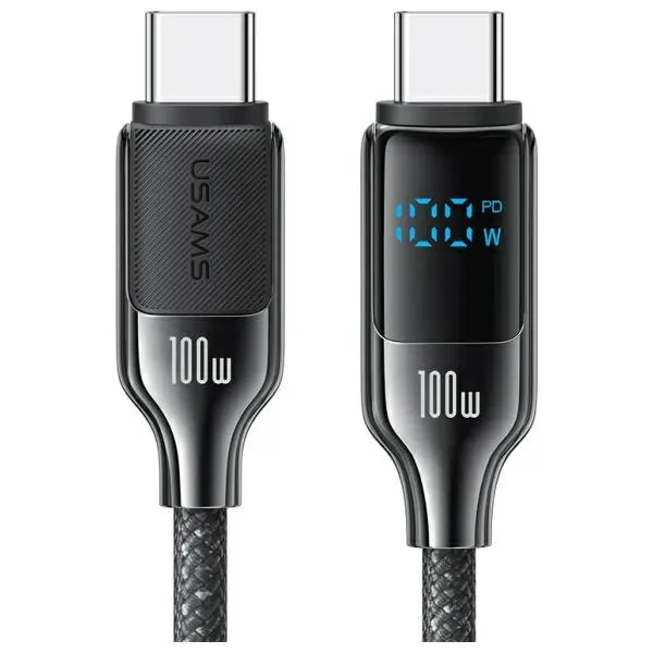 Kabel USAMS USB-C do USB-C 100W 1,2m Czarny