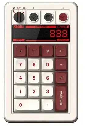 Klawiatura mechaniczna 8BitDo Retro 18 Family Edition Biało-czerwony