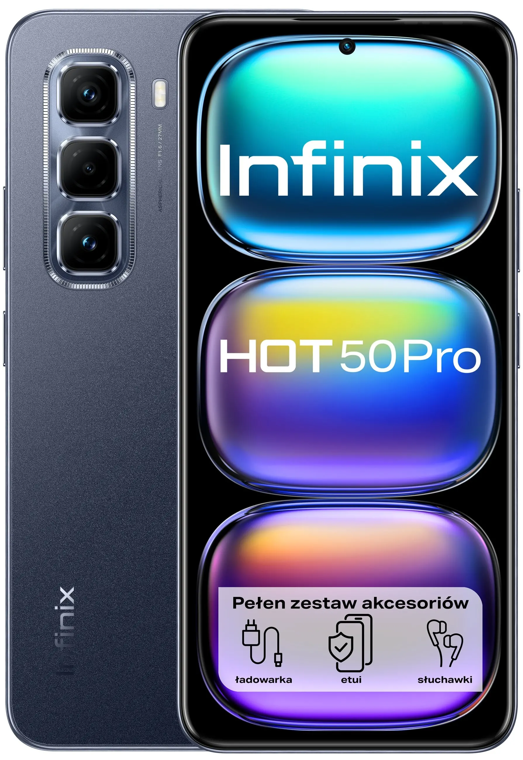 Smartfon Infinix Hot 50 Pro 8/256GB 6.78" 120Hz 50Mpix Czarny