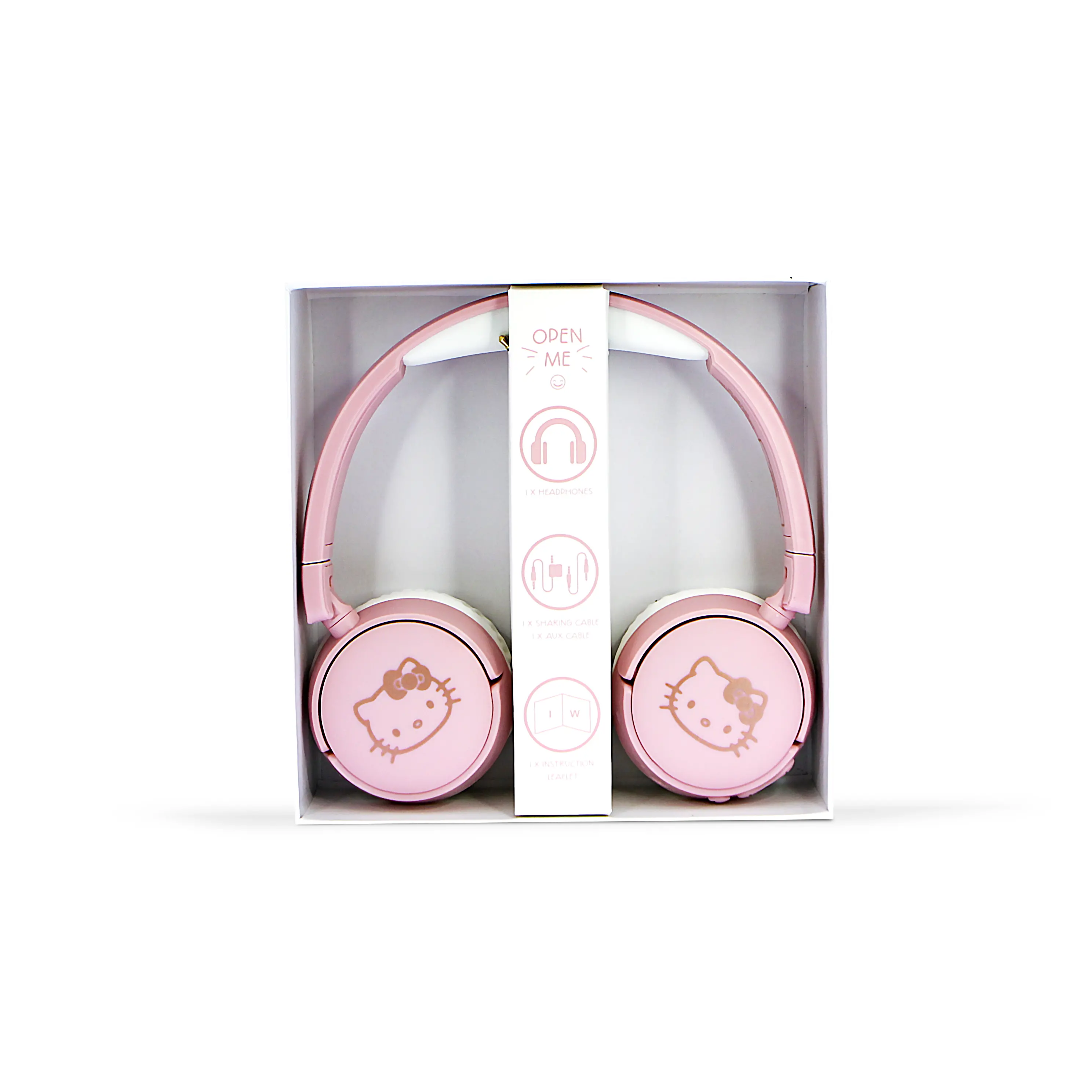 Słuchawki bezprzewodowe z mikrofonem OTL Technologies Hello Kitty Kids Wireless Dla Dzieci Nauszne Różowo-biały