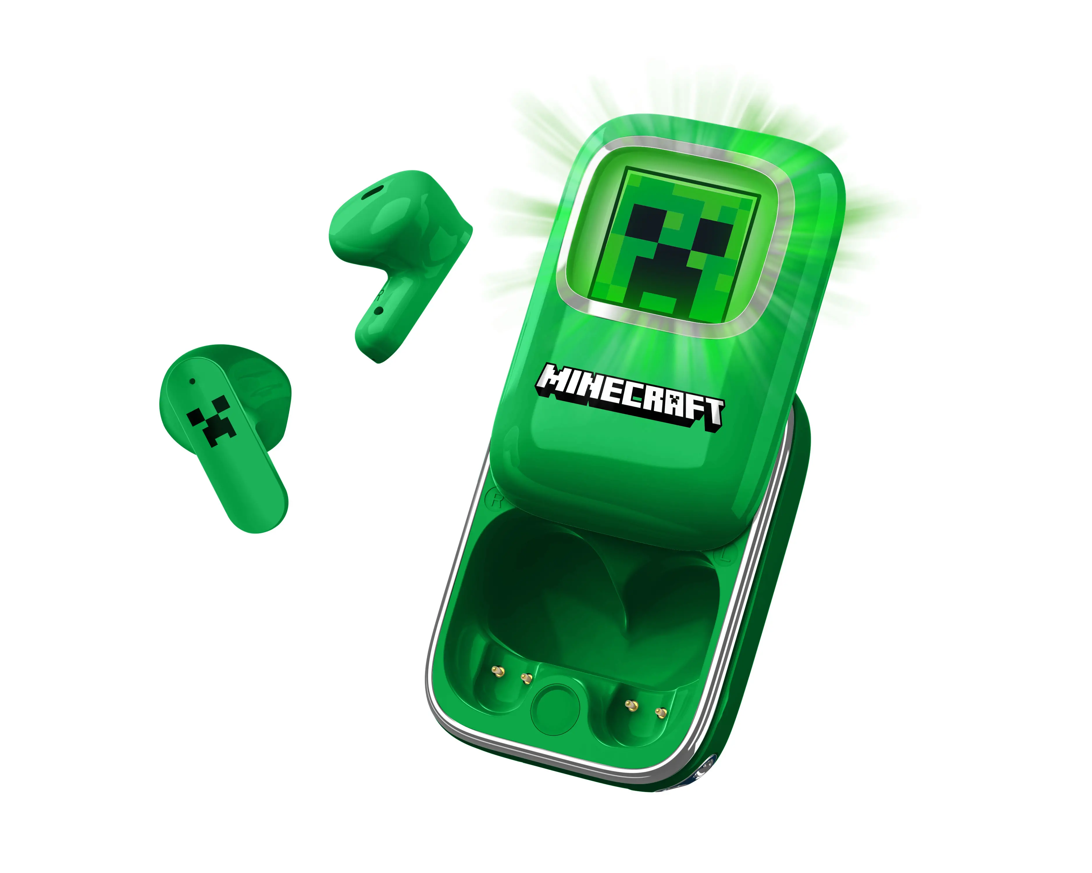 OTL Technologies Minecraft Creeper Slide TWS Dla Dzieci Douszne Zielony