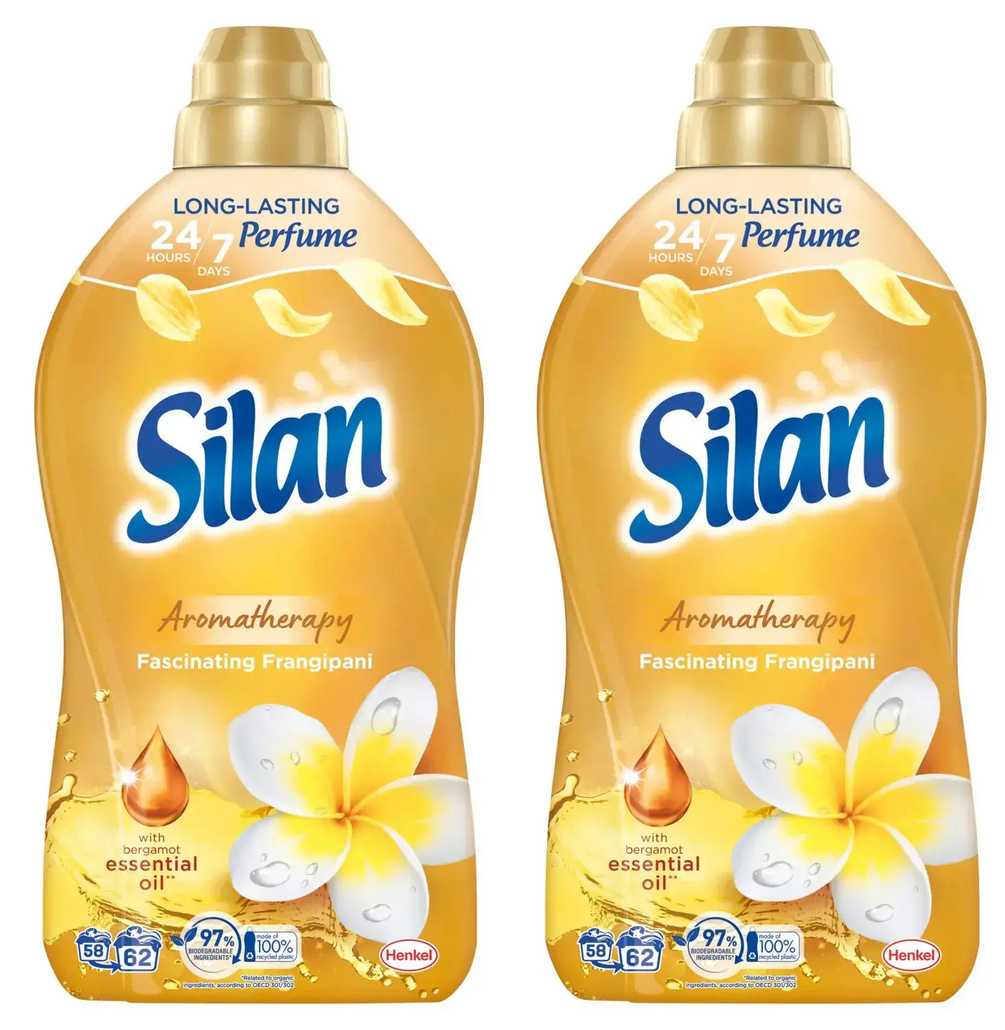 Płyn do płukania Silan Aromatherapy Fascinating Frangipani 124 prania zestaw 2x1,364l