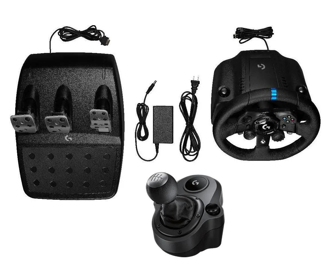 Kierownica Logitech G923 z pedałami do Xbox Series X/S, Xbox One, PC Force Feedback + skrzynia biegów Driving Force Shifter