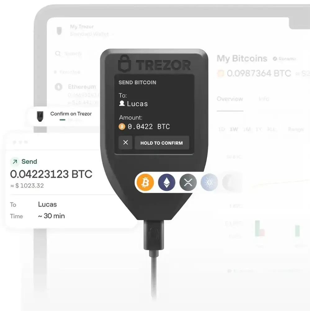 Portfel kryptowalut Trezor Model T Czarny