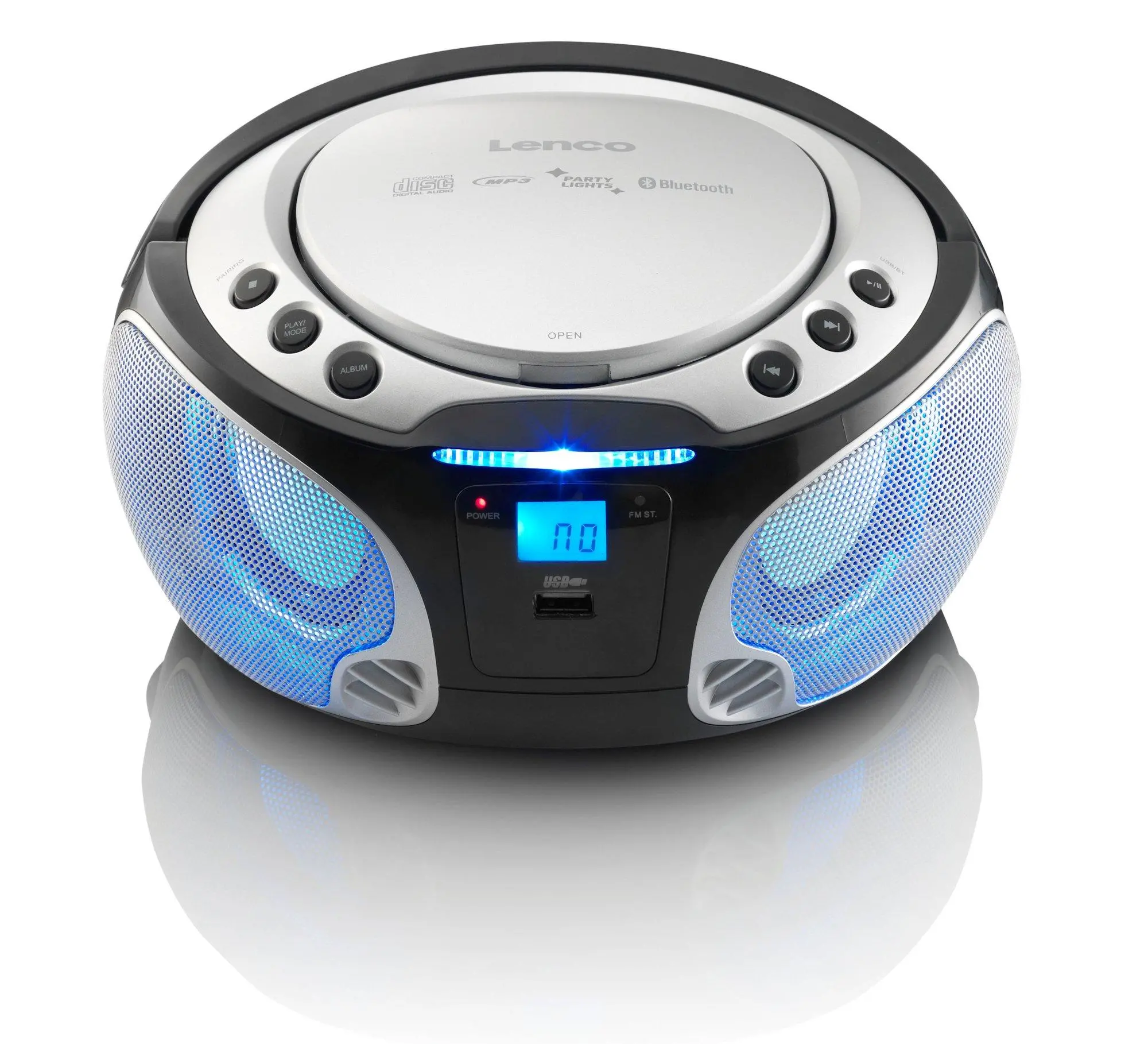 Radioodtwarzacz Lenco SCD-550 Bluetooth Srebrny