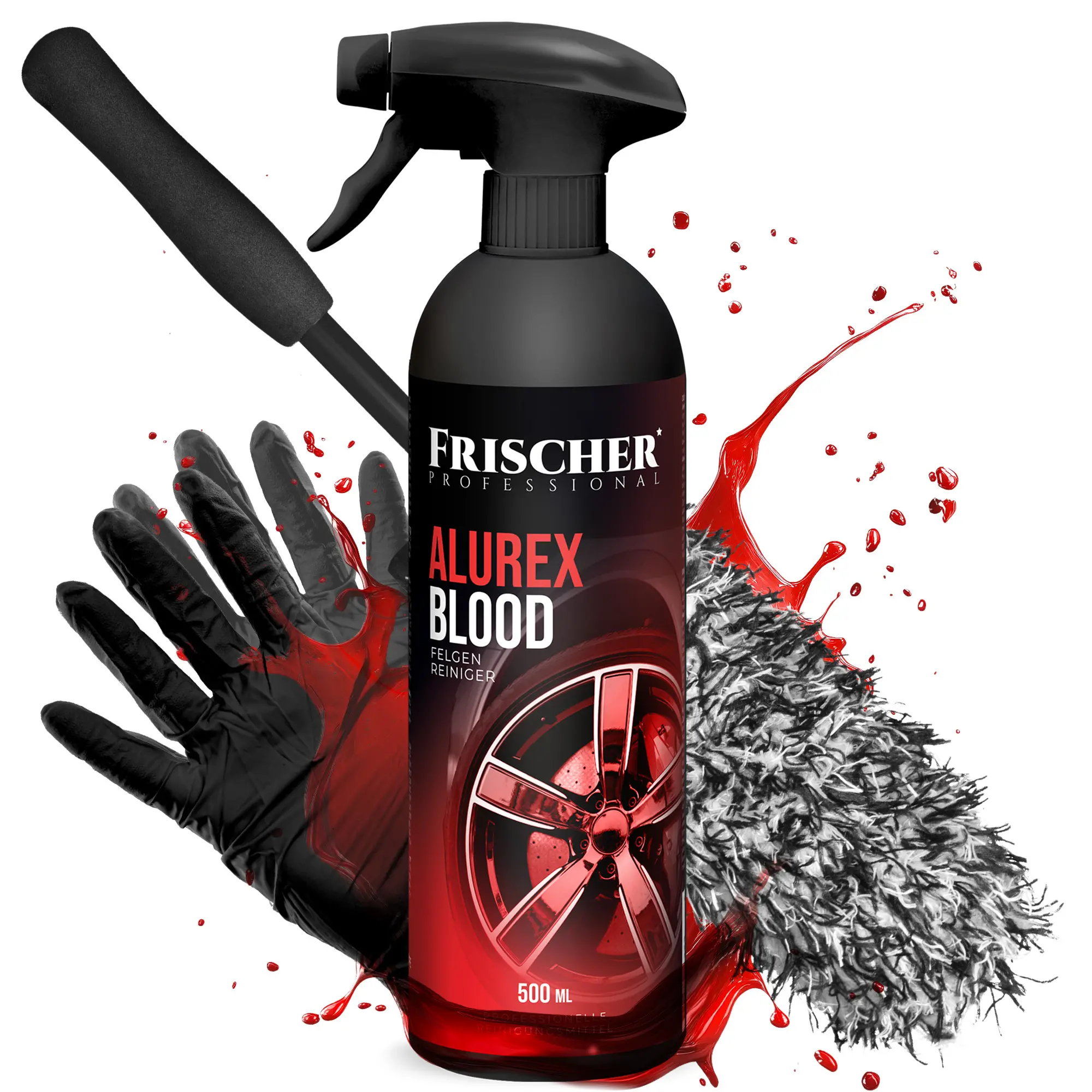 Zestaw Frischer FR00147 krwawa felga 500ml + Szczotka + 2 rękawiczki