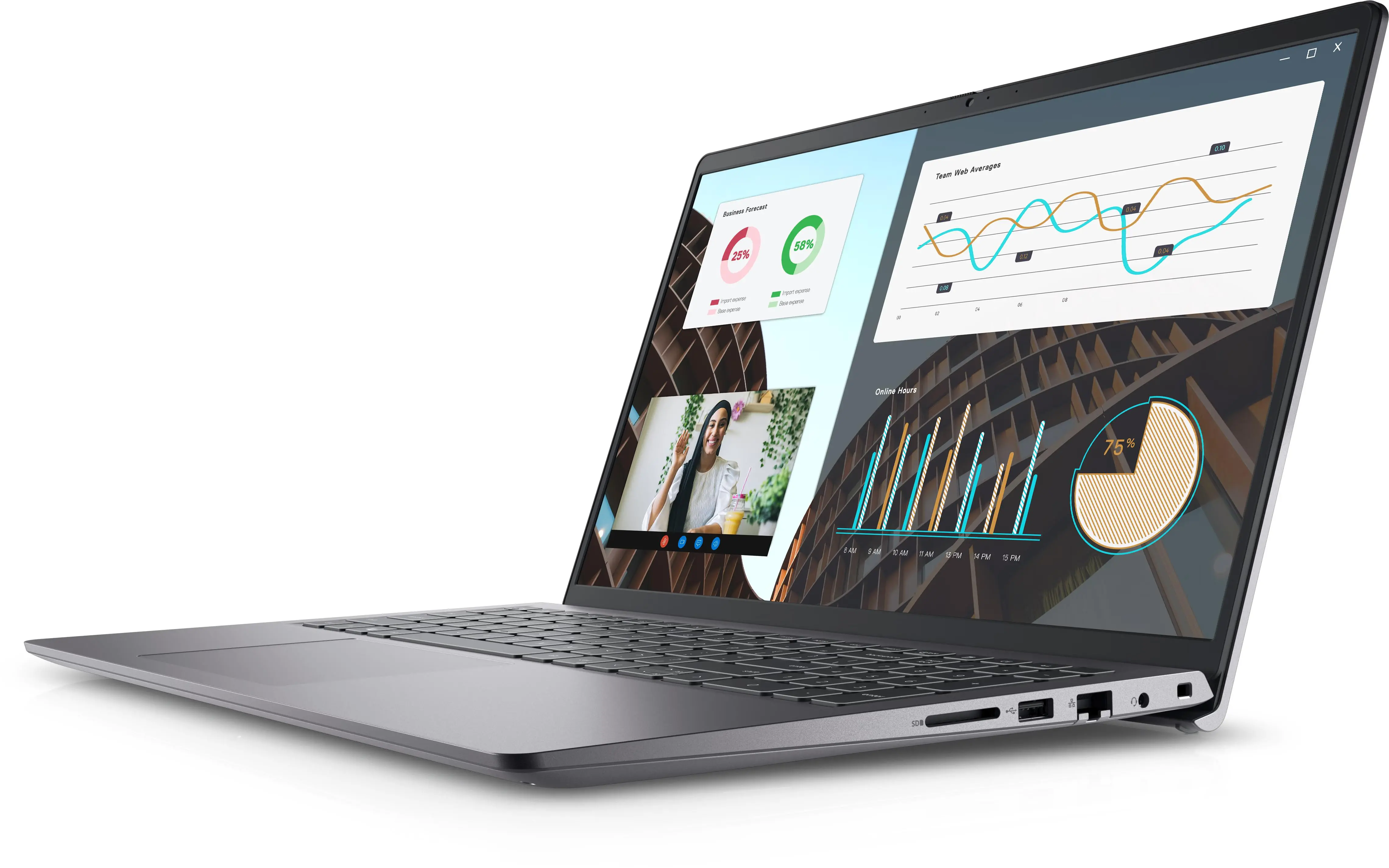 Laptop biznesowy Dell Vostro 3530 15,6" i7-1355U 16GB RAM 512GB Dysk SSD Win11 Pro Szary