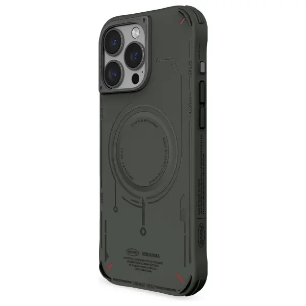 Etui Skinarma Mecha Magnetic Charging do iPhone 16 Pro Oliwkowy