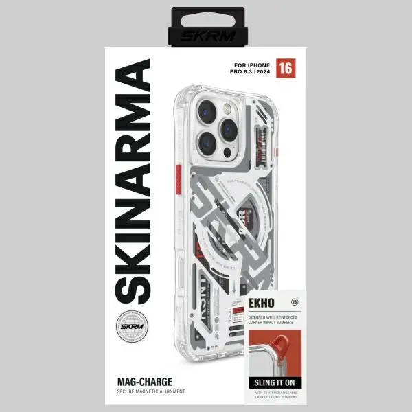 Etui Skinarma Magnetic Charging do iPhone 16 Pro Przezroczysty