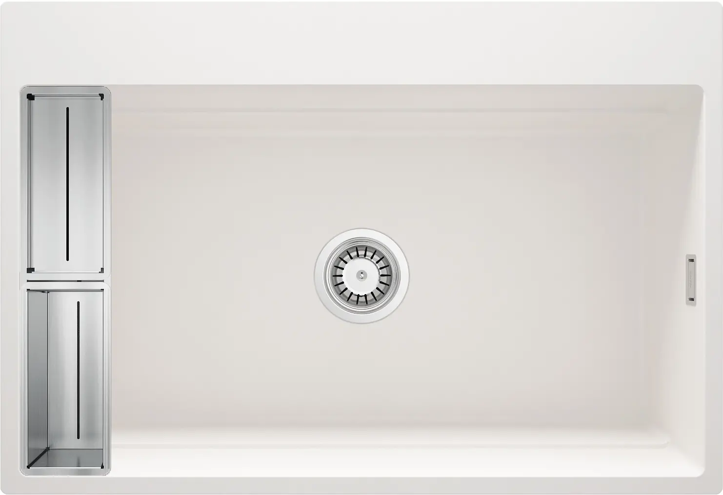 Zlewozmywak Deante Magnetic ZRM_A10B Granitowy Alabaster