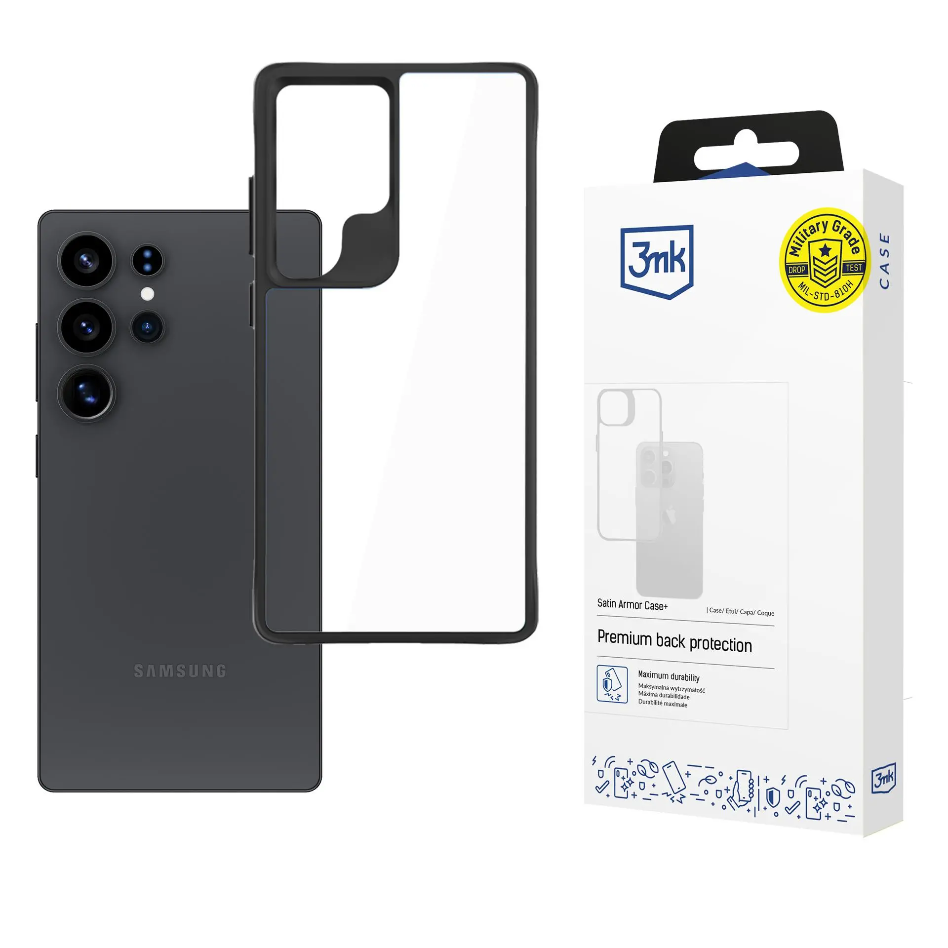 Etui 3mk Satin Armor Case+ Galaxy S25 Ultra Czarny