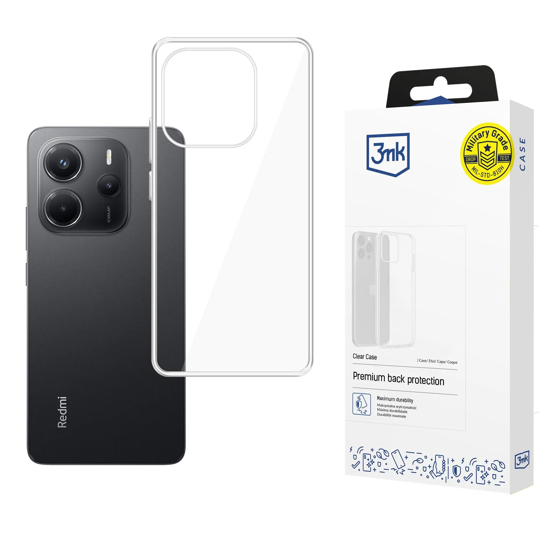 Etui 3mk Clear Case do Xiaomi Redmi Note 14 4G Przezroczysty