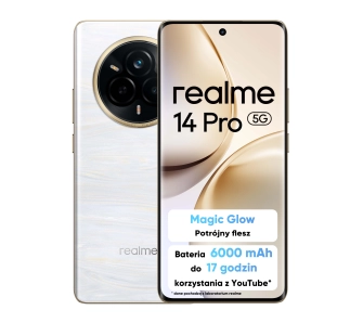 Smartfon realme 14 Pro 5G 8/256GB Funkcje AI 6,77" 120Hz 50Mpix Perłowy