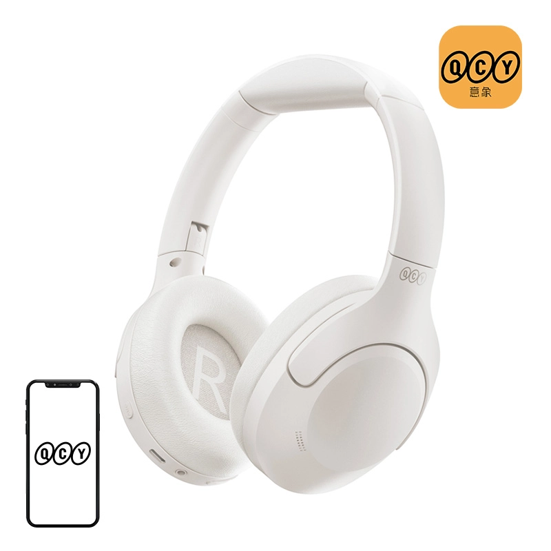Słuchawki bezprzewodowe QCY H3 Lite, ANC Nauszne Bluetooth 5.3 Biały