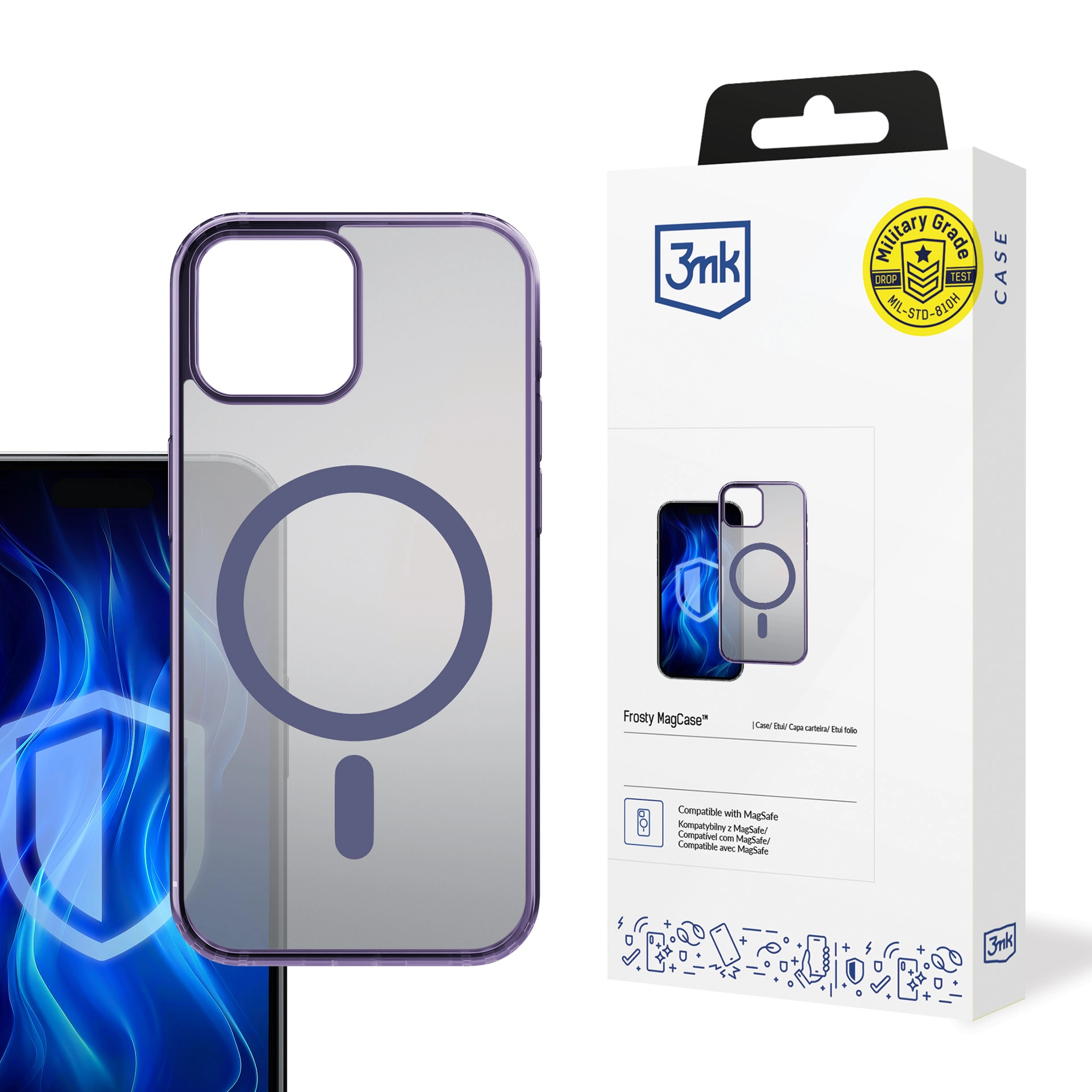 Etui 3mk Frosty MagCase do iPhone 15 Plus Fioletowy