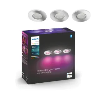 Oświetlenie punktowe Philips Hue White and Color Ambiance Xamento 3szt. Chrom