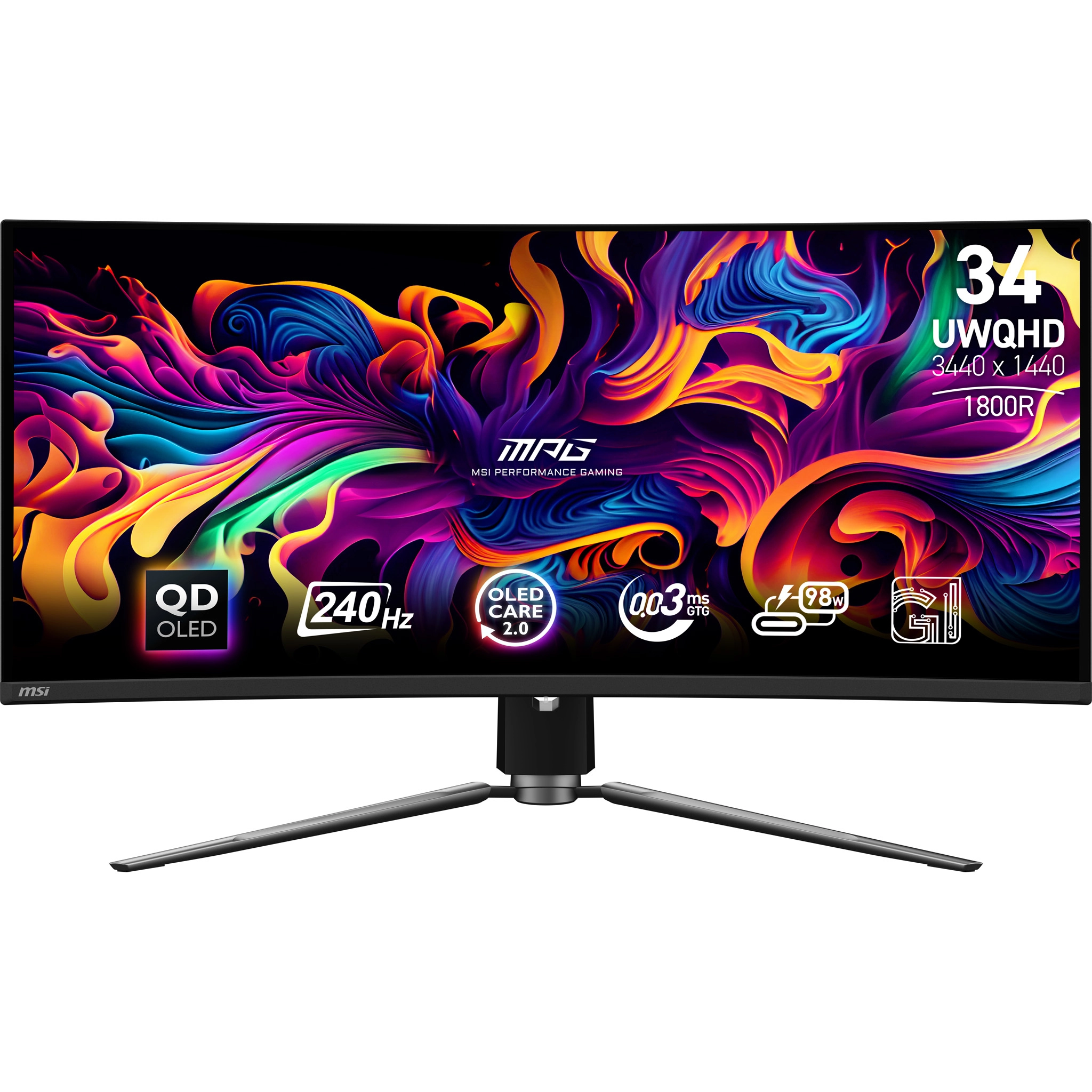 Monitor MSI MPG 341CQPX QD-OLED 34" UWQHD 240Hz 0,03ms Zakrzywiony Gamingowy