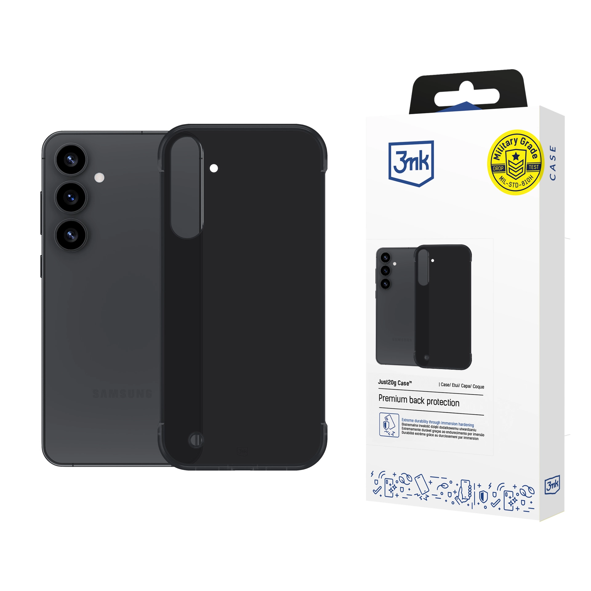 Etui 3mk Just20g Matt Case do Galaxy S25 Czarny