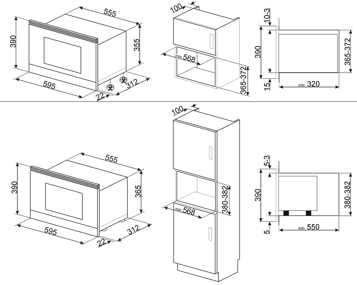 Kuchenka mikrofalowa Smeg Coloniale MP822NAO