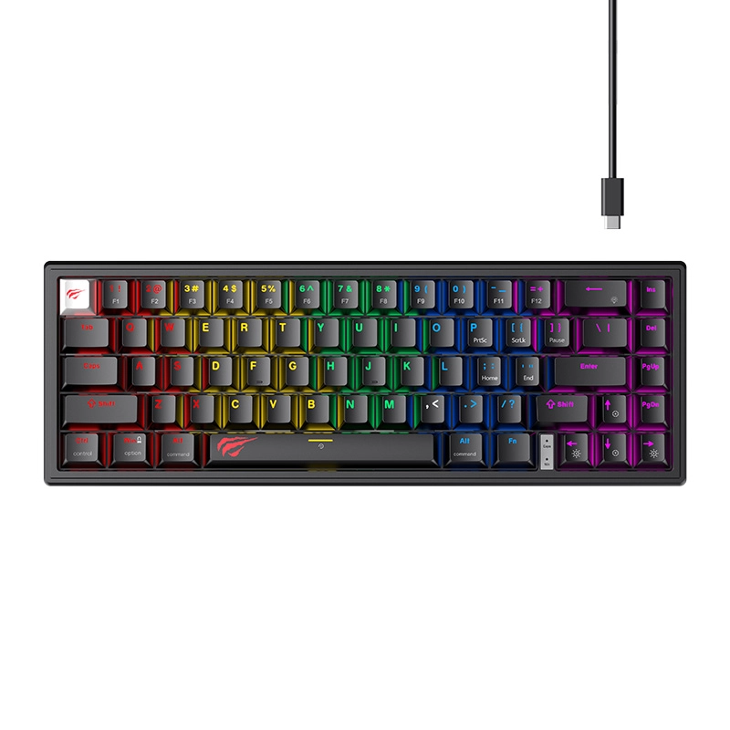 Klawiatura membranowa Havit KB874L RGB Czarny
