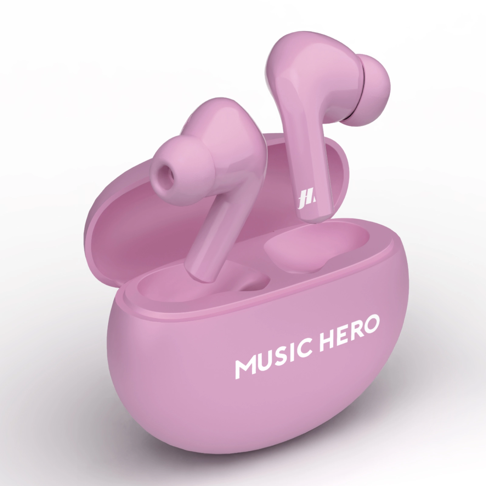 Słuchawki bezprzewodowe Music Hero TWS X-BEAT Dokanałowe Bluetooth Różowy