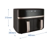 Frytkownica beztłuszczowa Russell Hobbs Satis Fry DualBaske 27680-56 2800W 9l