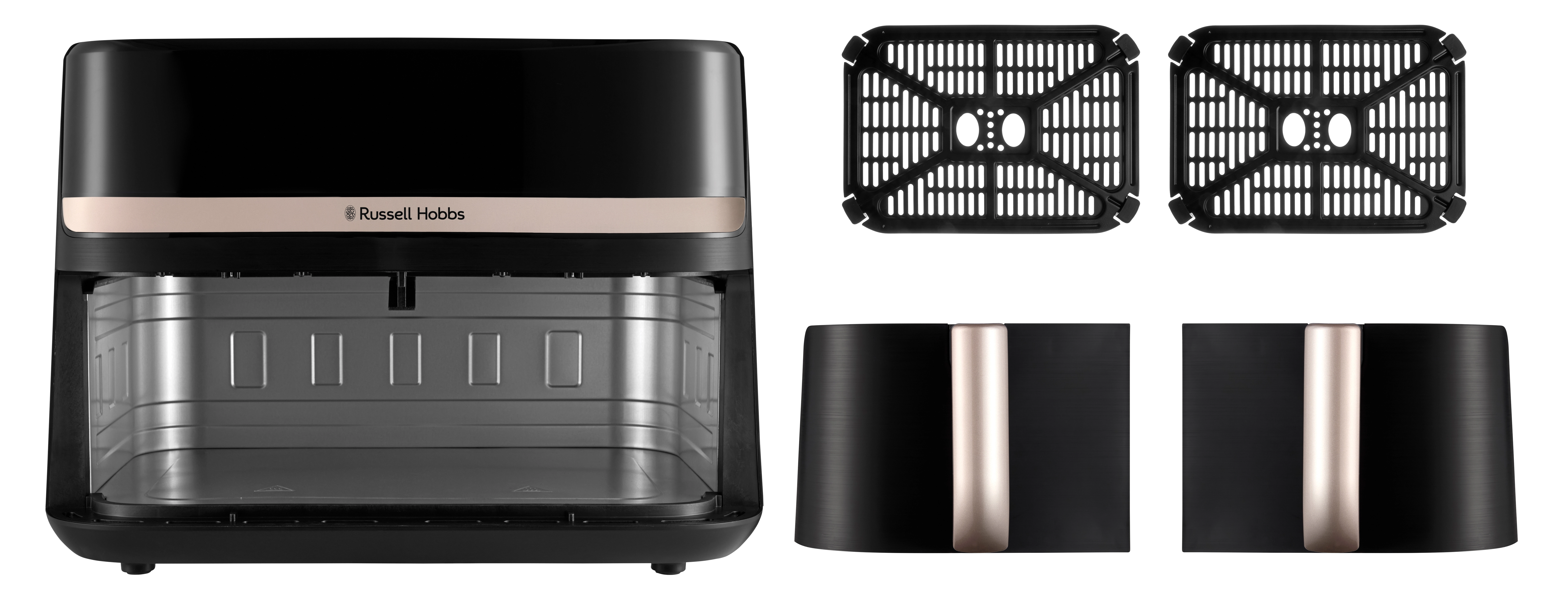 Frytkownica beztłuszczowa Russell Hobbs Satis Fry DualBaske 27680-56 2800W 9l