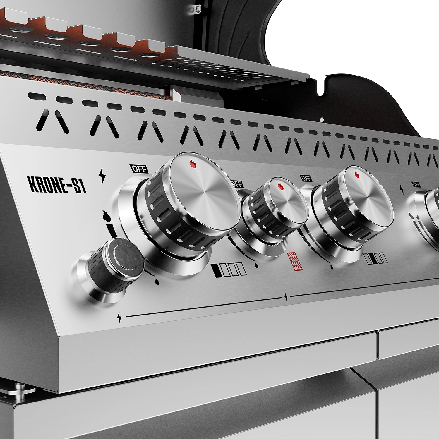 Grill gazowy Koler Krone S1 Srebrny
