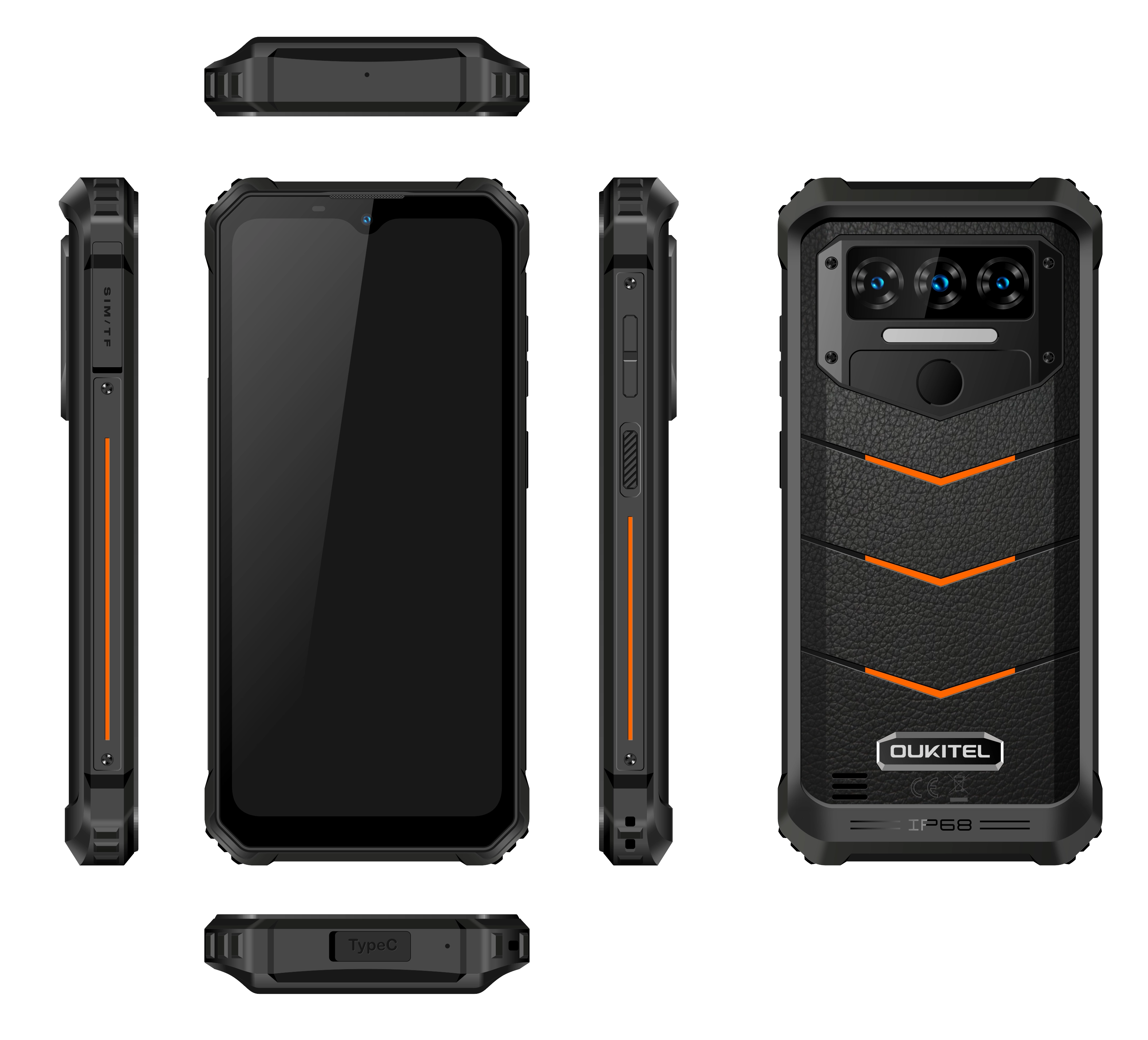 Smartfon Oukitel WP38 6/256GB 6,52" 13Mpix Czarno-pomarańczowy