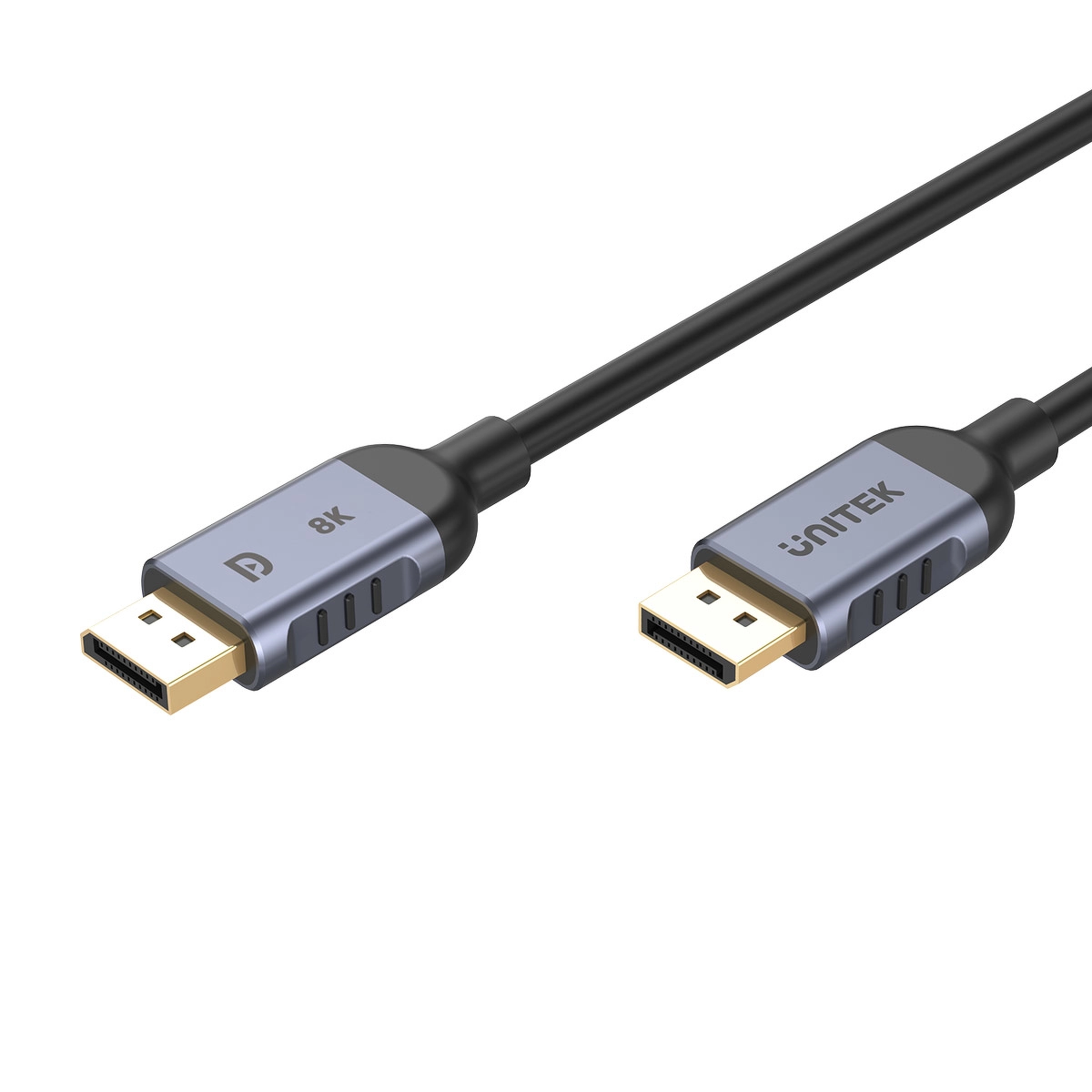 Kabel DisplayPort Unitek C1628GY01-2M 1.4 8K 60hz 4k 240hz HDR HDCP 2.3 DSC 1.2 2m Czarny