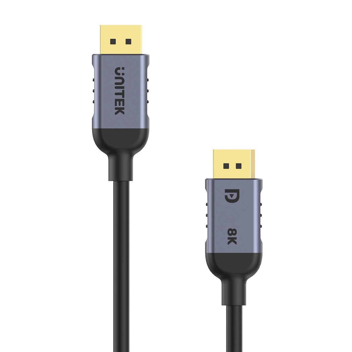 Kabel DisplayPort Unitek C1628GY01-2M 1.4 8K 60hz 4k 240hz HDR HDCP 2.3 DSC 1.2 2m Czarny