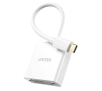 Adapter Unitek V1429A01 USB-C na DVI 1080P@60Hz, Biały, 15cm
