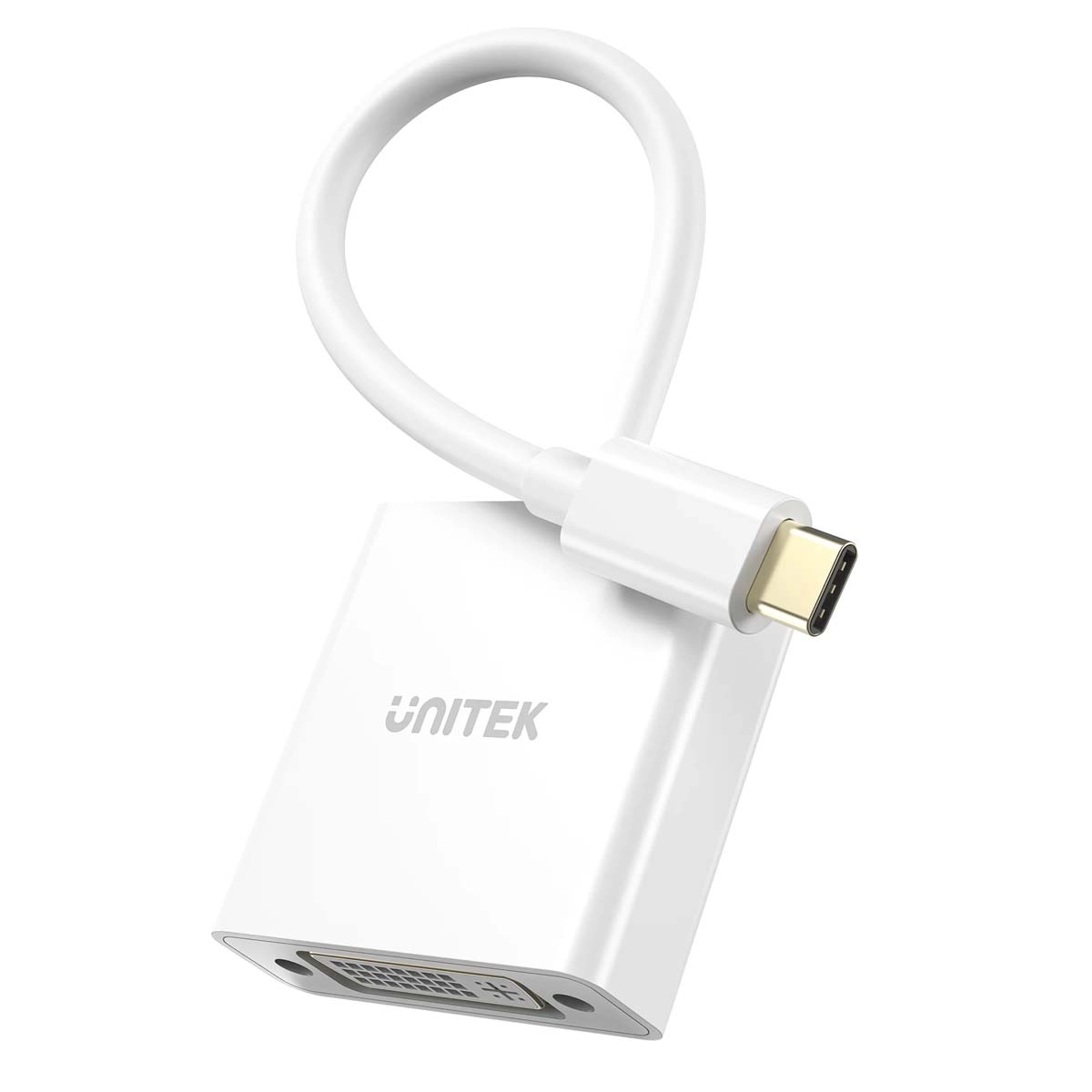 Adapter Unitek V1429A01 USB-C na DVI 1080P@60Hz, Biały, 15cm