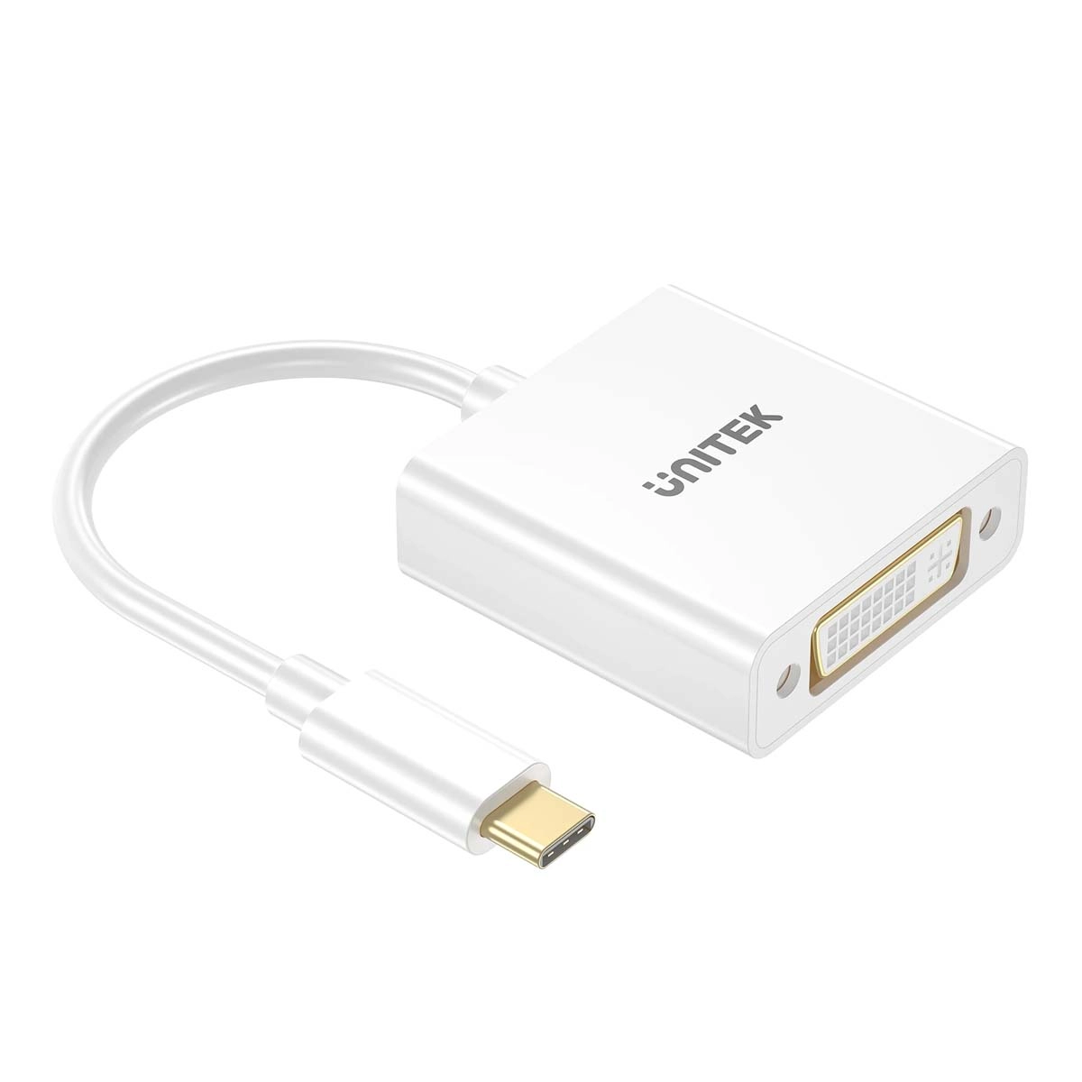 Adapter Unitek V1429A01 USB-C na DVI 1080P@60Hz, Biały, 15cm