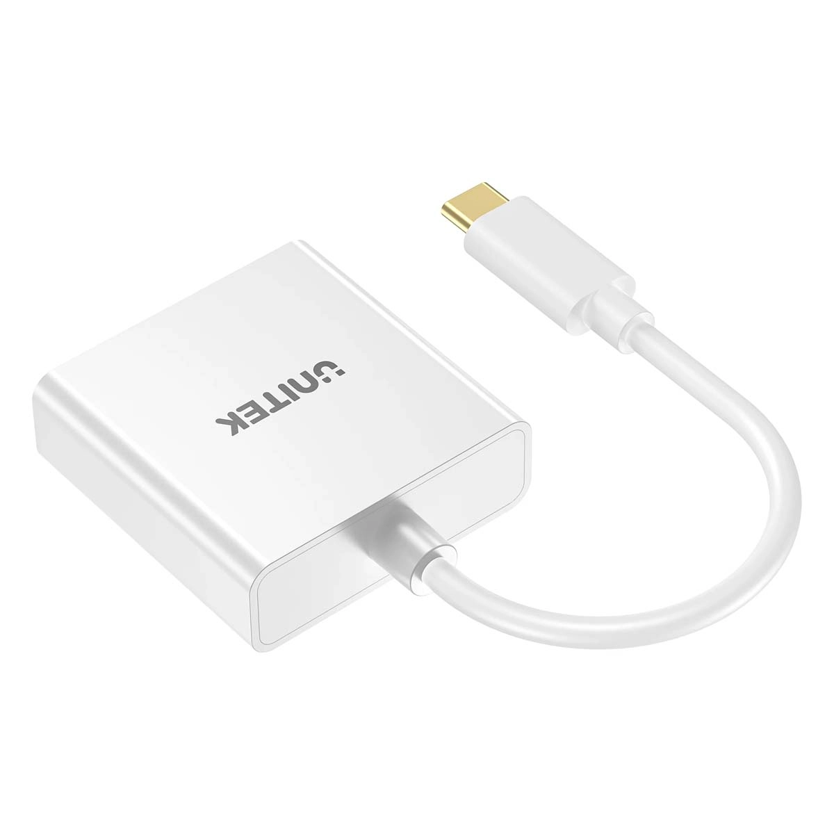 Adapter Unitek V1429A01 USB-C na DVI 1080P@60Hz, Biały, 15cm