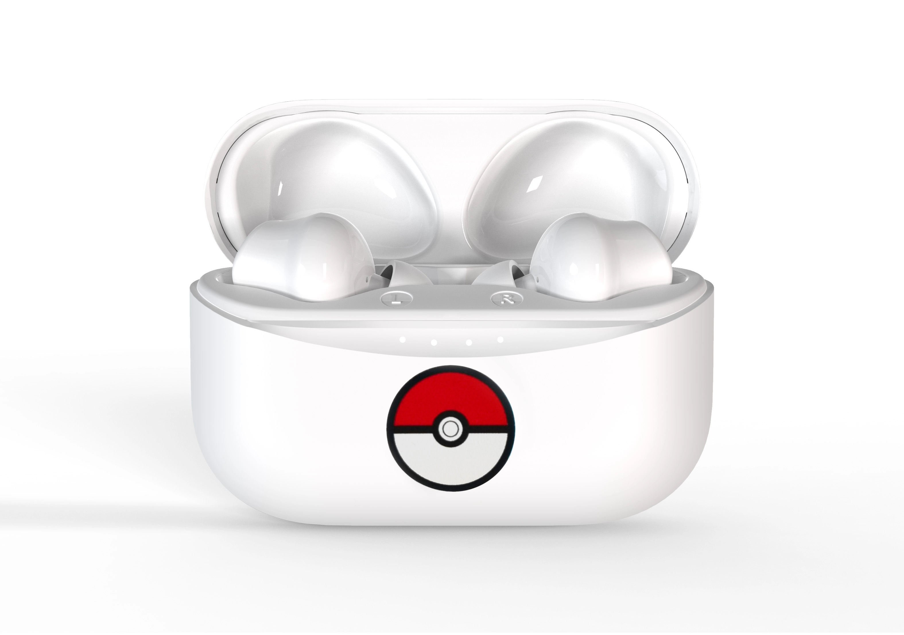 Słuchawki bezprzewodowe OTL Technologies Pokémon Poké Ball TWS Earphones Dla Dzieci Dokanałowe Bluetooth 5.3 Biało-czerwony