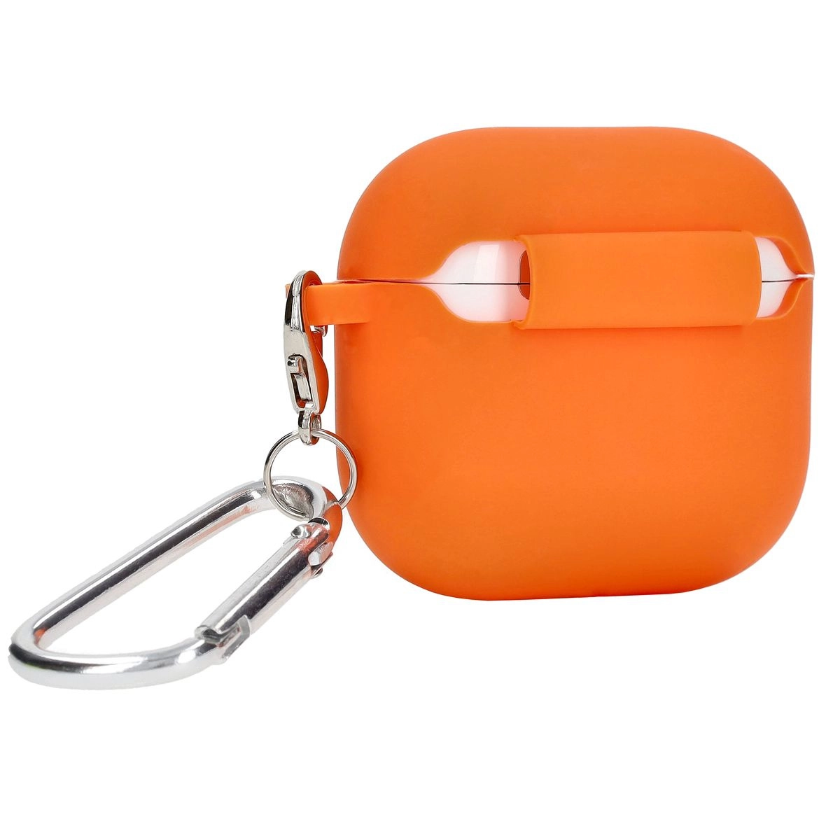 Etui na słuchawki Bizon Case Headphone Silicone do AirPods 4 Pomarańczowy