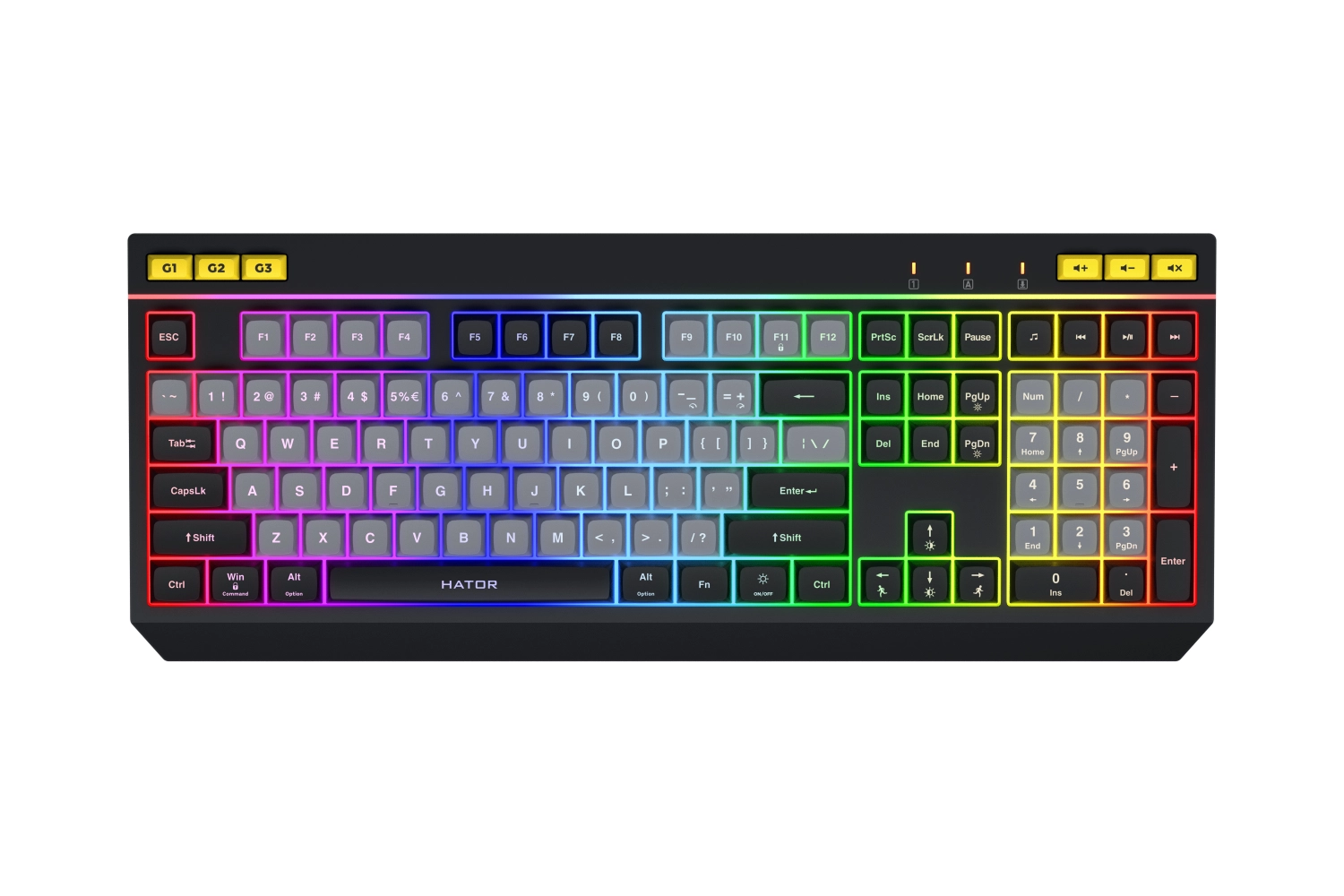 Klawiatura membranowa Hator Icefall Czarno-szary