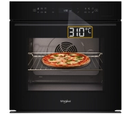 Whirlpool WOI7A8FHT2SBA Funkcje AI Pizza 310C Termoobieg Termosonda AirFry Czarny